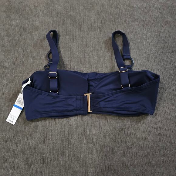 NWT Ann Cole Women's Blue Live In Color Ring Strap Swimsuit 2 Pc Set Size XL - Picture 5 of 8